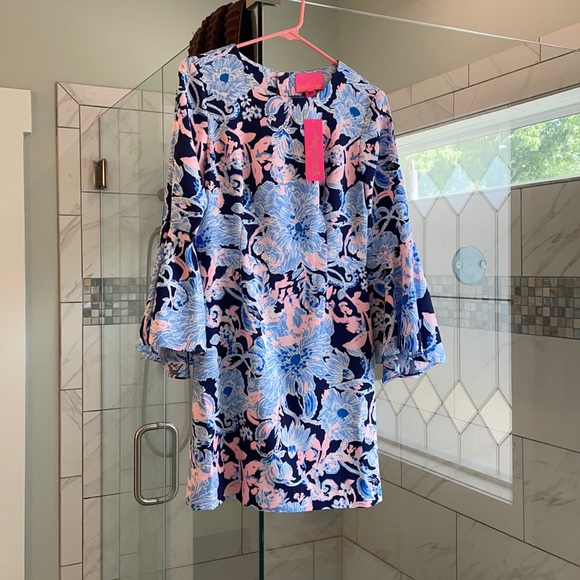 Lilly Pulitzer Kayla Stretch Dress Bright Navy - Picture 2 of 4